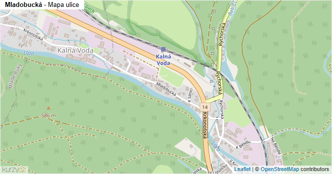 Mladobucká - mapa ulice