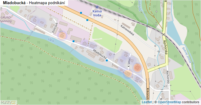 Mladobucká - mapa podnikání