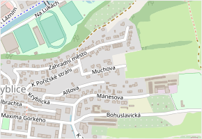 Muchova v obci Trutnov - mapa ulice