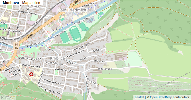 Muchova - mapa ulice