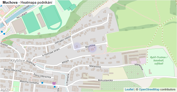 Muchova - mapa podnikání