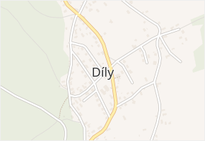 Na Dílech v obci Trutnov - mapa ulice