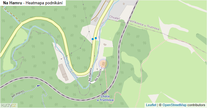 Na Hamru - mapa podnikání