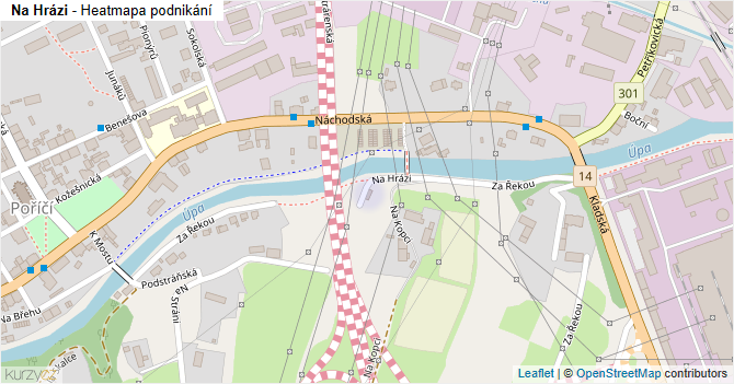 Na Hrázi - mapa podnikání