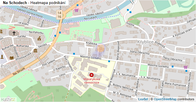 Na Schodech - mapa podnikání