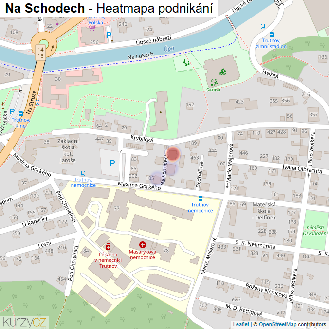 Mapa Na Schodech - Firmy v ulici.
