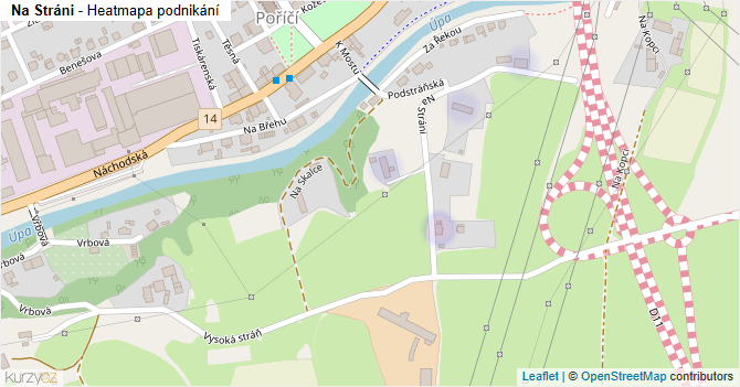 Na Stráni - mapa podnikání