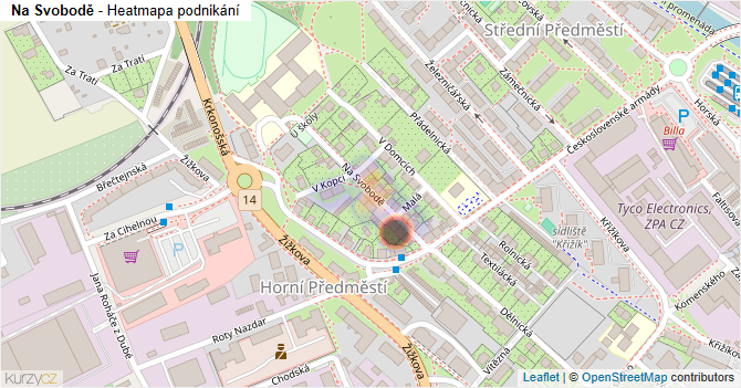 Na Svobodě - mapa podnikání