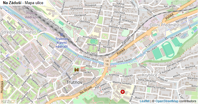 Na Záduší - mapa ulice