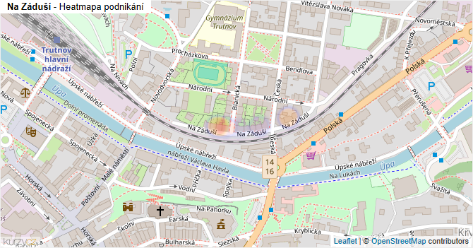 Na Záduší - mapa podnikání