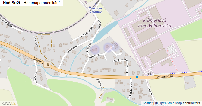 Nad Strží - mapa podnikání