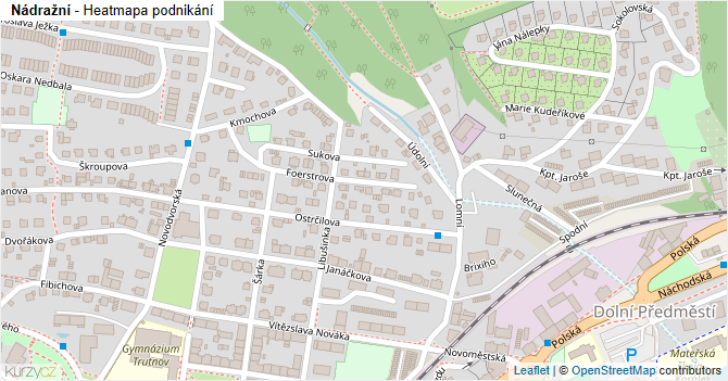 Nádražní - mapa podnikání