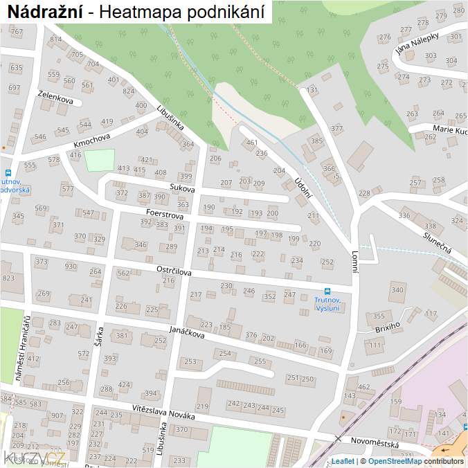 Mapa Nádražní - Firmy v ulici.