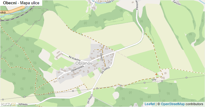 Obecní - mapa ulice