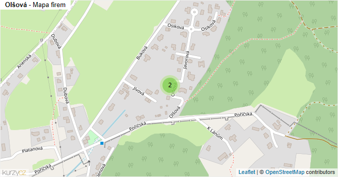 Olšová - mapa firem