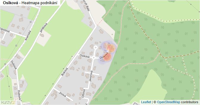 Osiková - mapa podnikání
