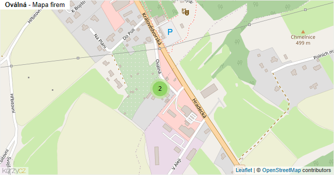 Oválná - mapa firem