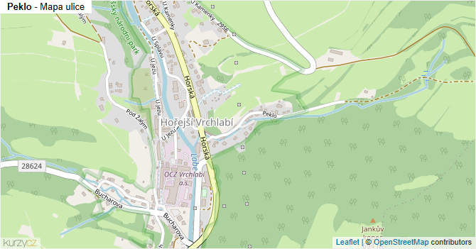 Peklo - mapa ulice