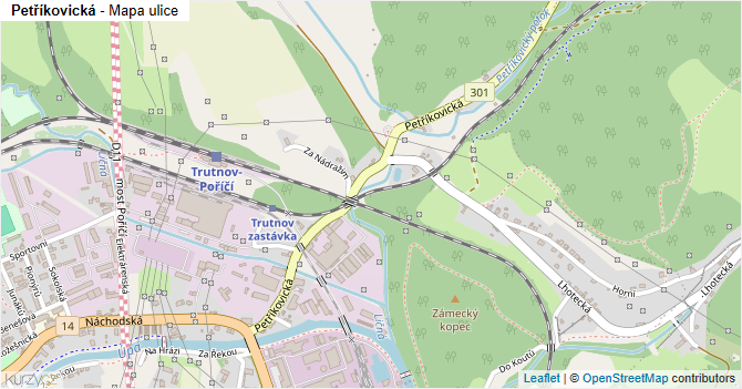 Petříkovická - mapa ulice