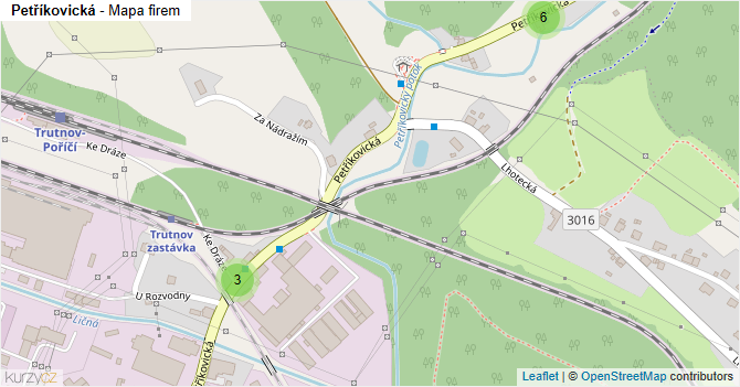 Petříkovická - mapa firem