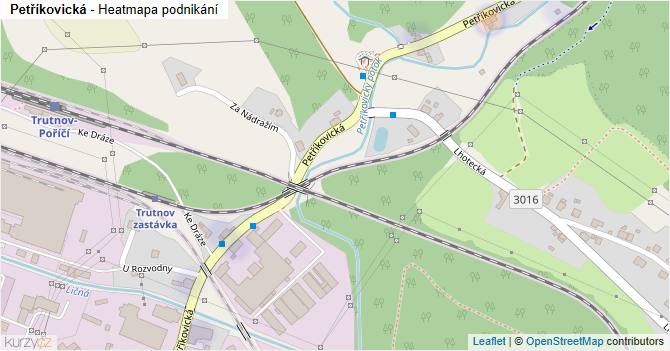 Petříkovická - mapa podnikání