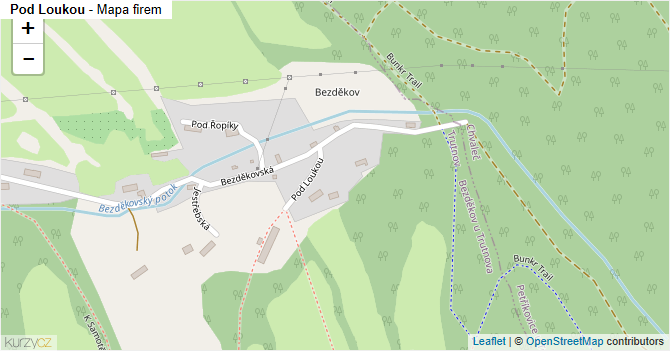 Pod Loukou - mapa firem