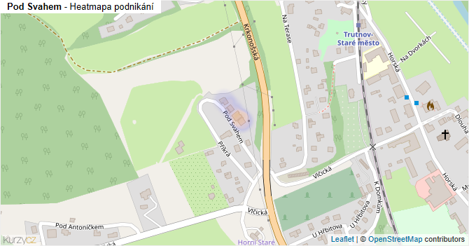 Pod Svahem - mapa podnikání