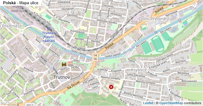 Polská - mapa ulice