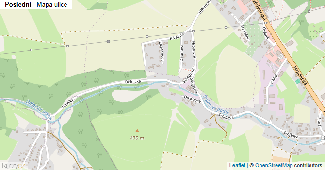 Poslední - mapa ulice