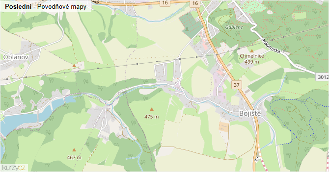 Poslední - záplavové mapy stoleté vody