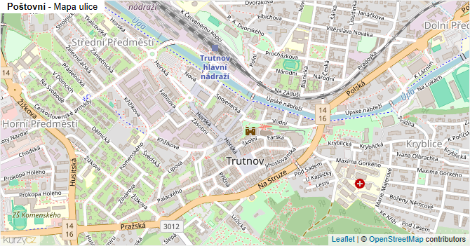 Poštovní - mapa ulice
