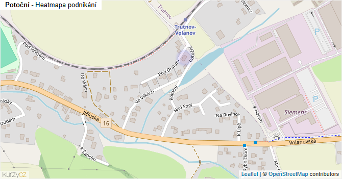 Potoční - mapa podnikání