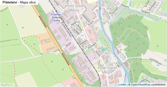 Přátelství - mapa ulice