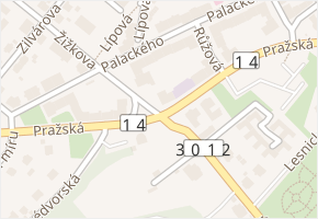 Pražská v obci Trutnov - mapa ulice