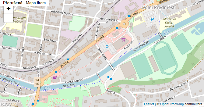 Přerušená - mapa firem