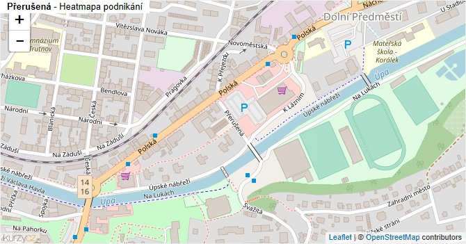 Přerušená - mapa podnikání