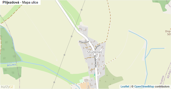 Příjezdová - mapa ulice
