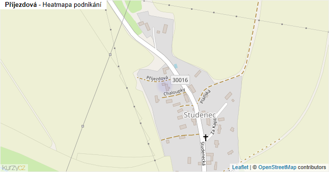 Příjezdová - mapa podnikání