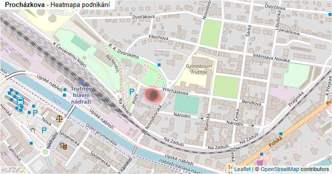 Procházkova - mapa podnikání