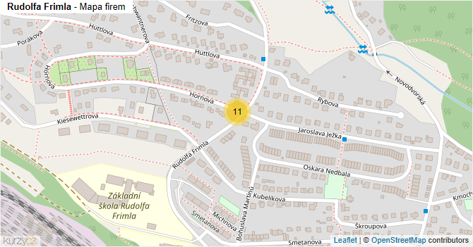 Rudolfa Frimla - mapa firem
