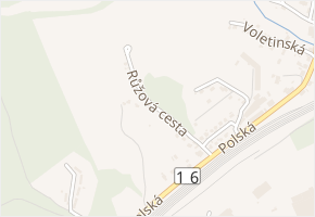 Růžová cesta v obci Trutnov - mapa ulice