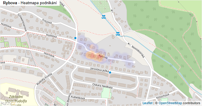 Rybova - mapa podnikání