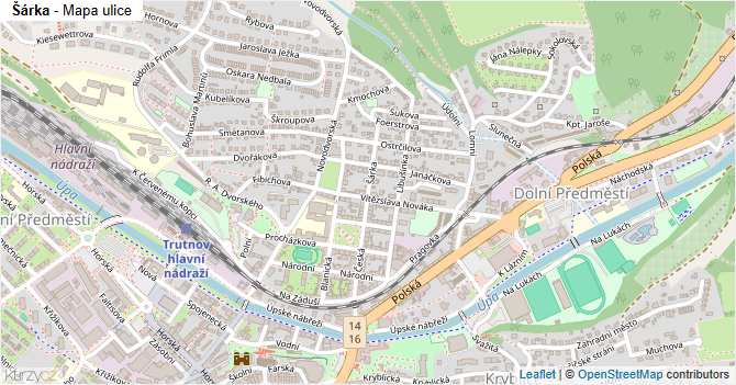 Šárka - mapa ulice
