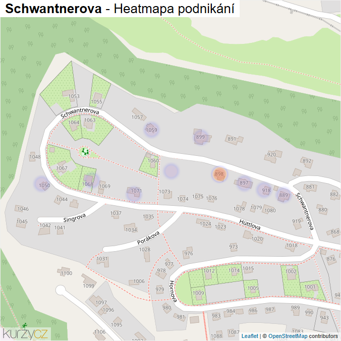 Mapa Schwantnerova - Firmy v ulici.