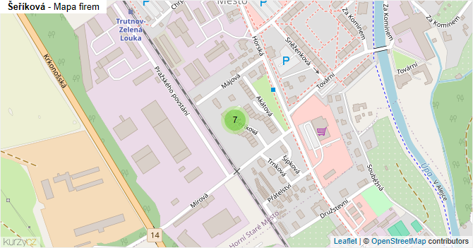 Šeříková - mapa firem