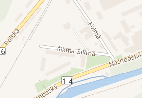 Šikmá v obci Trutnov - mapa ulice