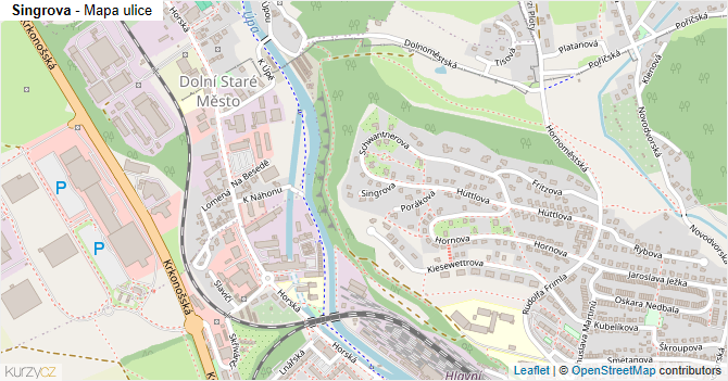 Singrova - mapa ulice