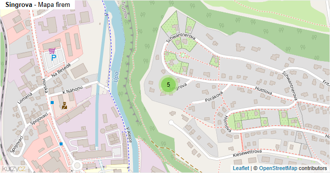 Singrova - mapa firem