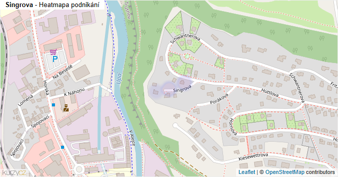 Singrova - mapa podnikání