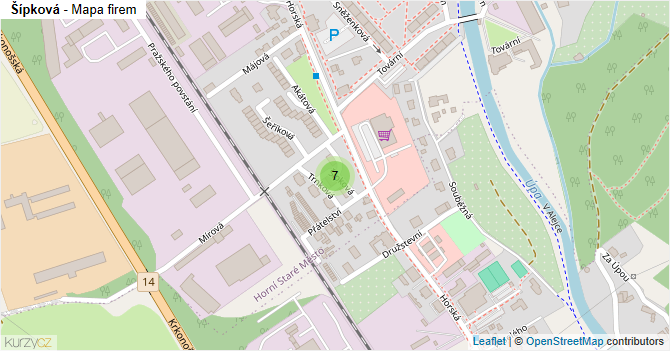 Šípková - mapa firem